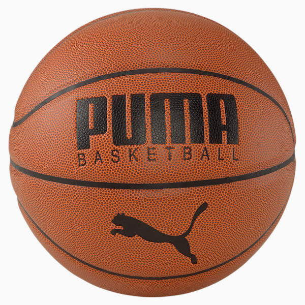 Pelota de básquetbol PUMA Top, Leather Brown-Puma Black, extralarge